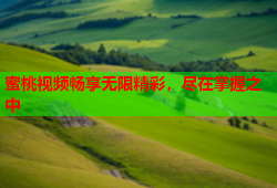 蜜桃视频畅享无限精彩，尽在掌握之中