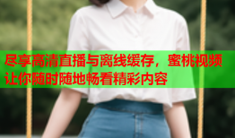 尽享高清直播与离线缓存，蜜桃视频让你随时随地畅看精彩内容