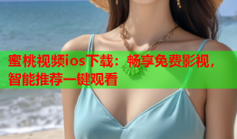 蜜桃视频ios下载：畅享免费影视，智能推荐一键观看