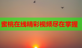 蜜桃在线精彩视频尽在掌握