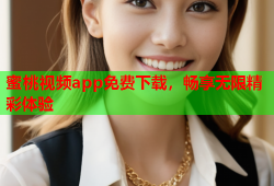 蜜桃视频app免费下载，畅享无限精彩体验