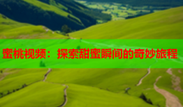 蜜桃视频：探索甜蜜瞬间的奇妙旅程