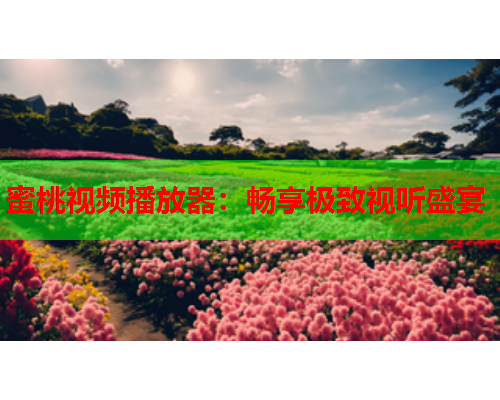 蜜桃视频播放器：畅享极致视听盛宴